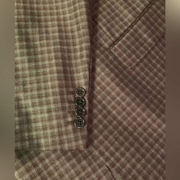 NWOT $1689 Emporio Armani GLine 100% Virgin Wool Men’s Blazer Check Sz US40 - Picture 6 of 8